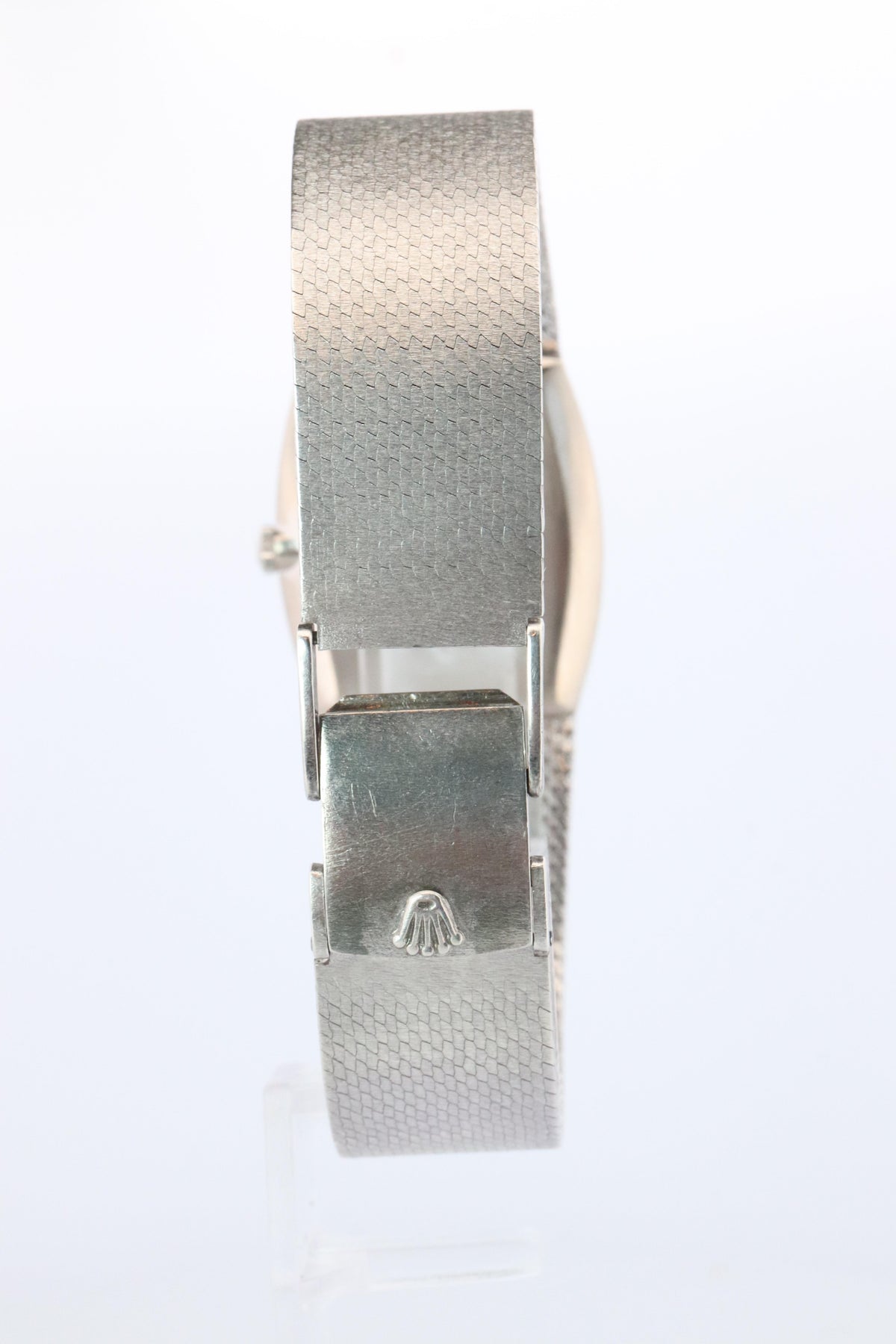 Genuine 18k Rolex 3807 Watch. 18k WG Rolex 31mm CELLINI tonneau Tank.