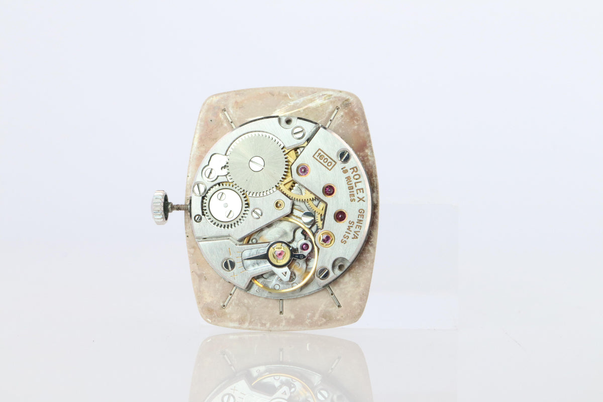 Genuine 18k Rolex 3807 Watch. 18k WG Rolex 31mm CELLINI tonneau Tank.