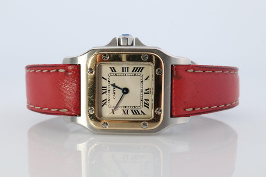 Vintage Cartier Santos Watch. Santos de Cartier 1057930 Sterling and 18k YG