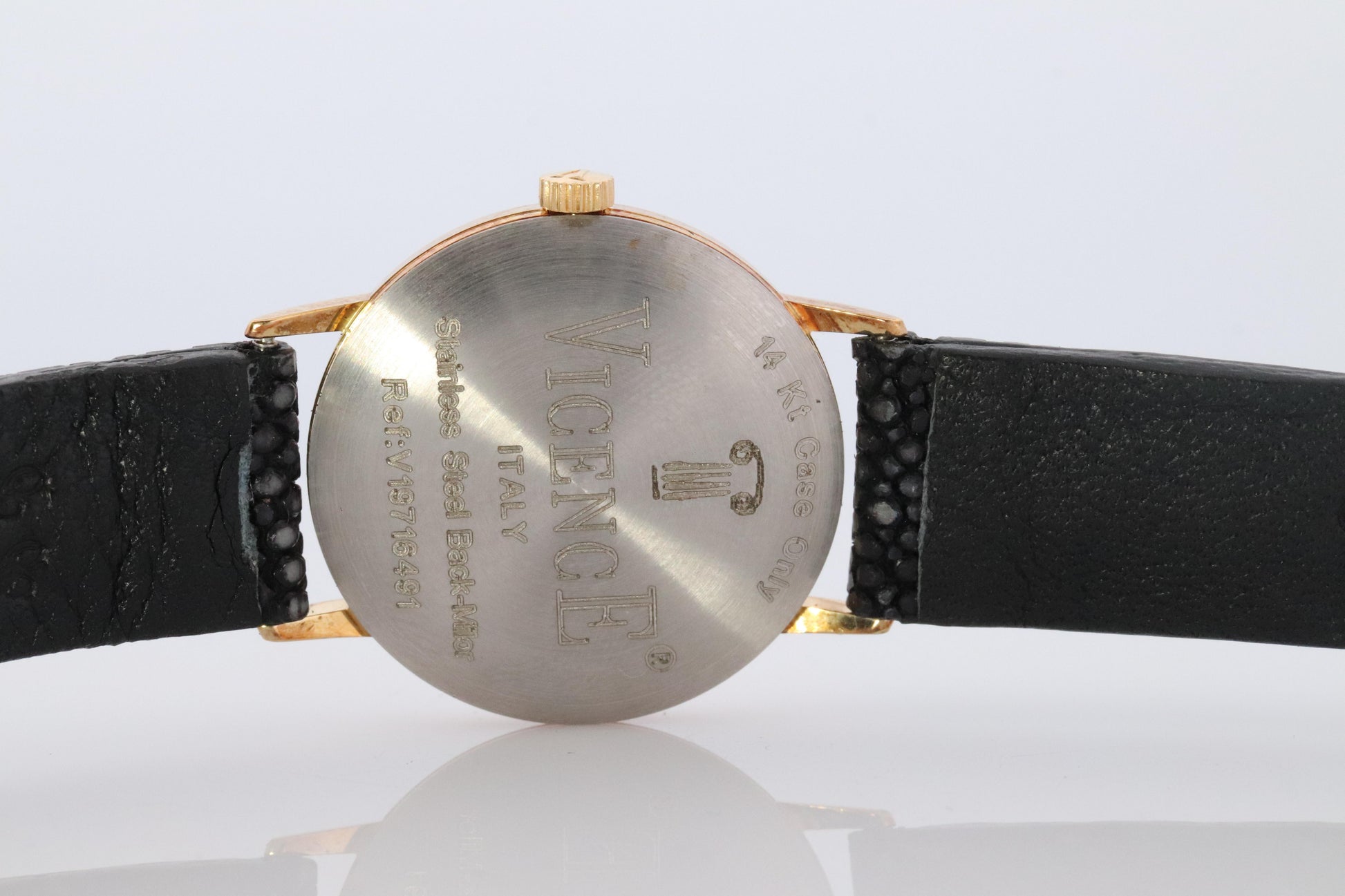14k Vicence Wristwatch. Vicence Ladies Yellow Gold Watch.
