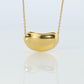 Tiffany & Co. 18k Gold Chain and Bean Pendant Necklace. 750 Yellow Gold Tiffany