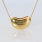 Tiffany & Co. 18k Gold Chain and Bean Pendant Necklace. 750 Yellow Gold Tiffany