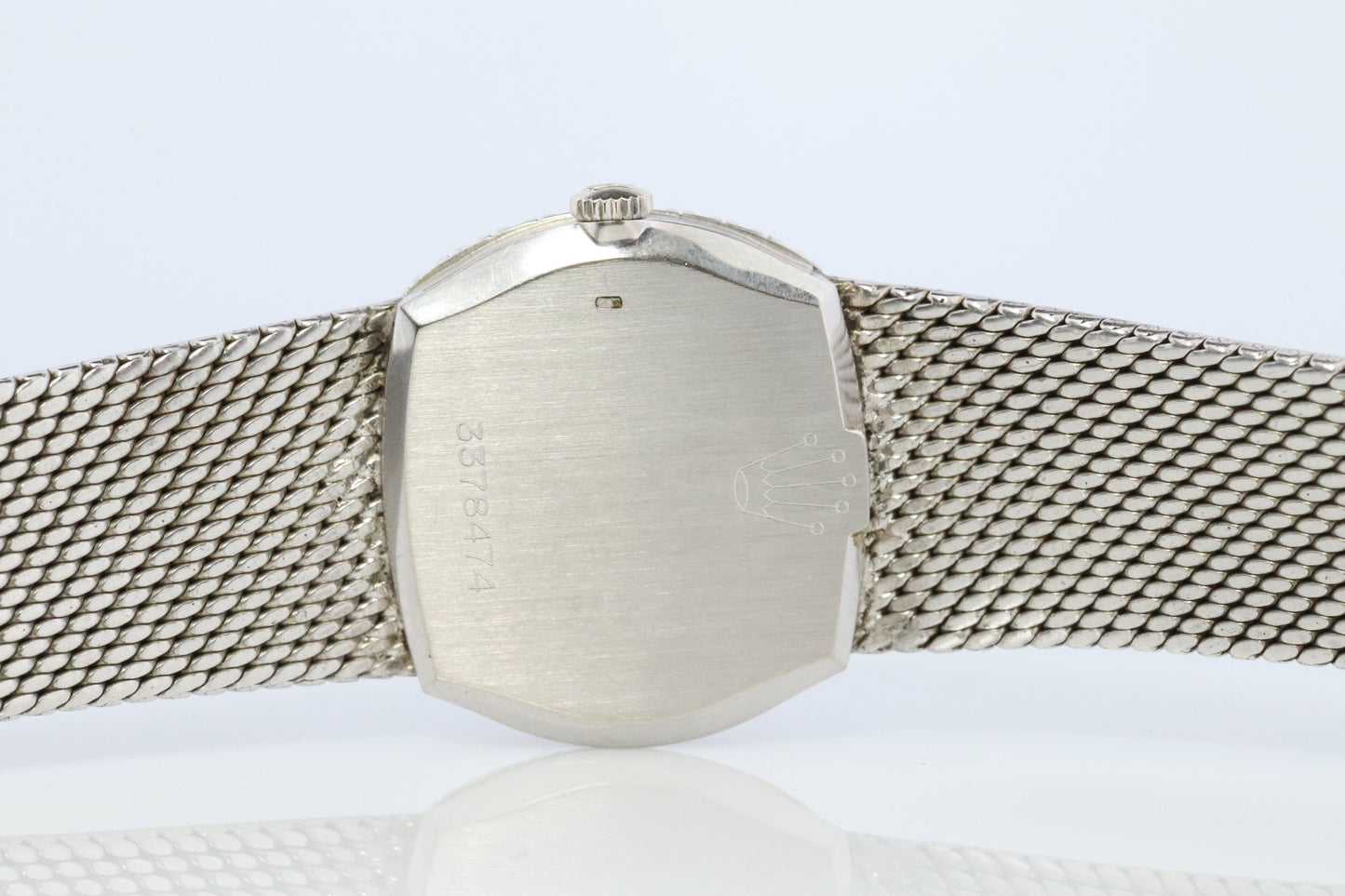 Genuine 18k Rolex Watch. ROLEX Cellini 3801 Diamond Bezel Mechanical Windup.