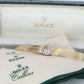 Genuine Rolex Diamond Watch. 14k YG Ladies Rolex 4431 Mechanical Windup Watch.