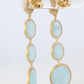 18k Marco Bicego Earrings. Siviglia Collection Aquamarine Drop Earrings.