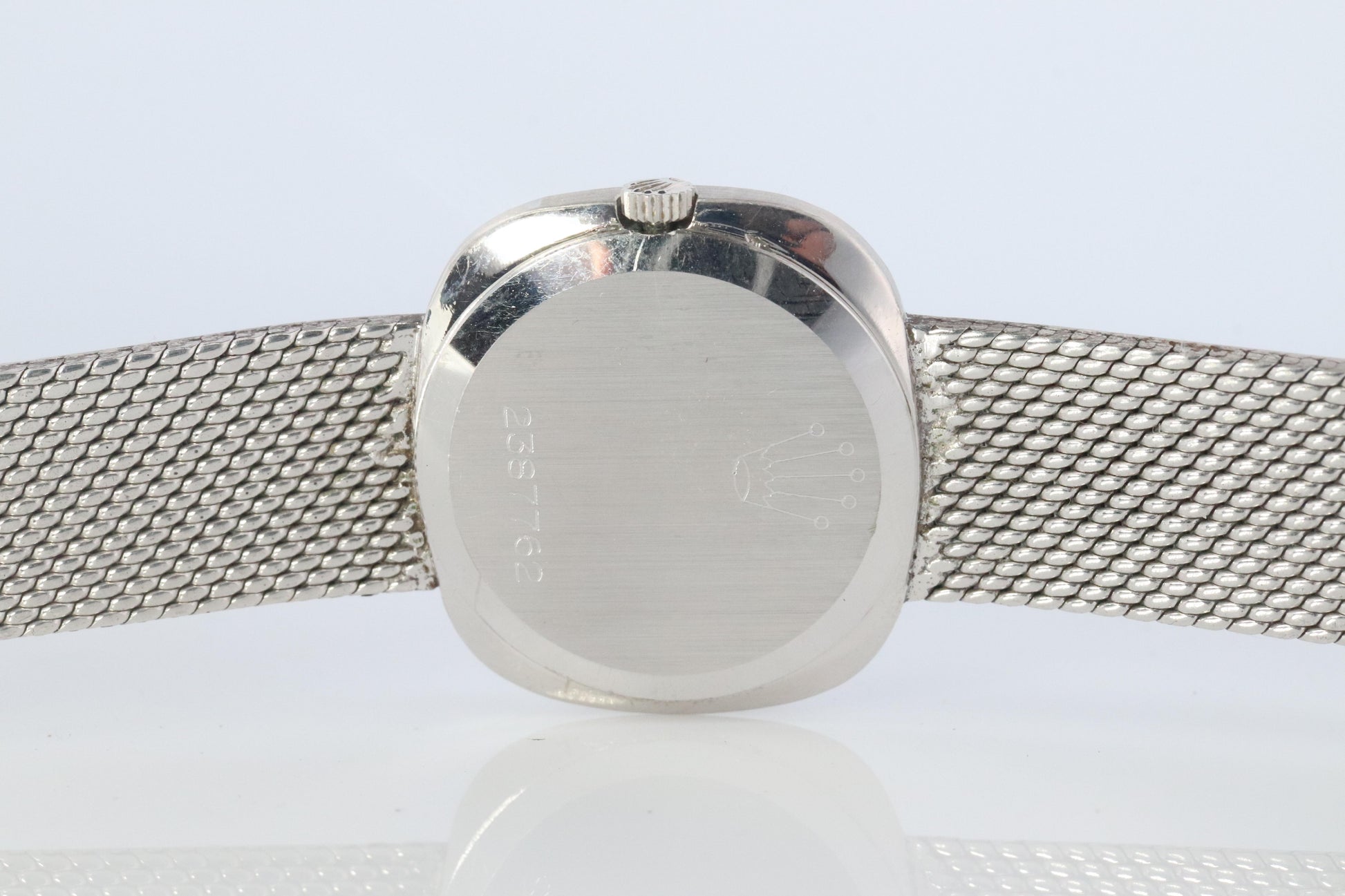 Genuine 18k Rolex Watch. ROLEX Cellini 3808 Mechanical Windup. Milanese bracelet