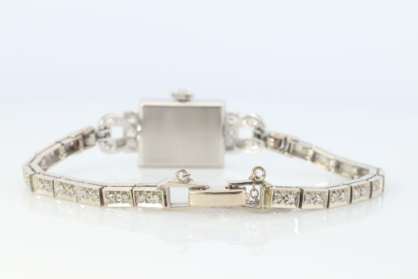 Hamilton 2.4CTW Diamond Watch. Vintage Ladies Hamilton Platinum and 14k WG.