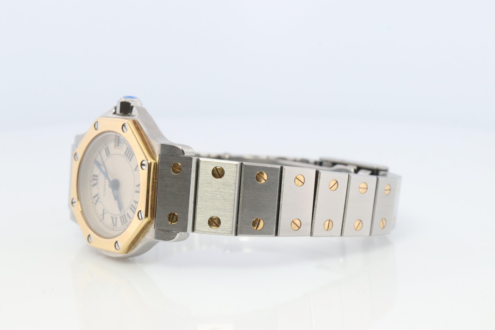 Vintage Cartier Santos Watch. Santos de Cartier Octo 187903 Sterling and 18k