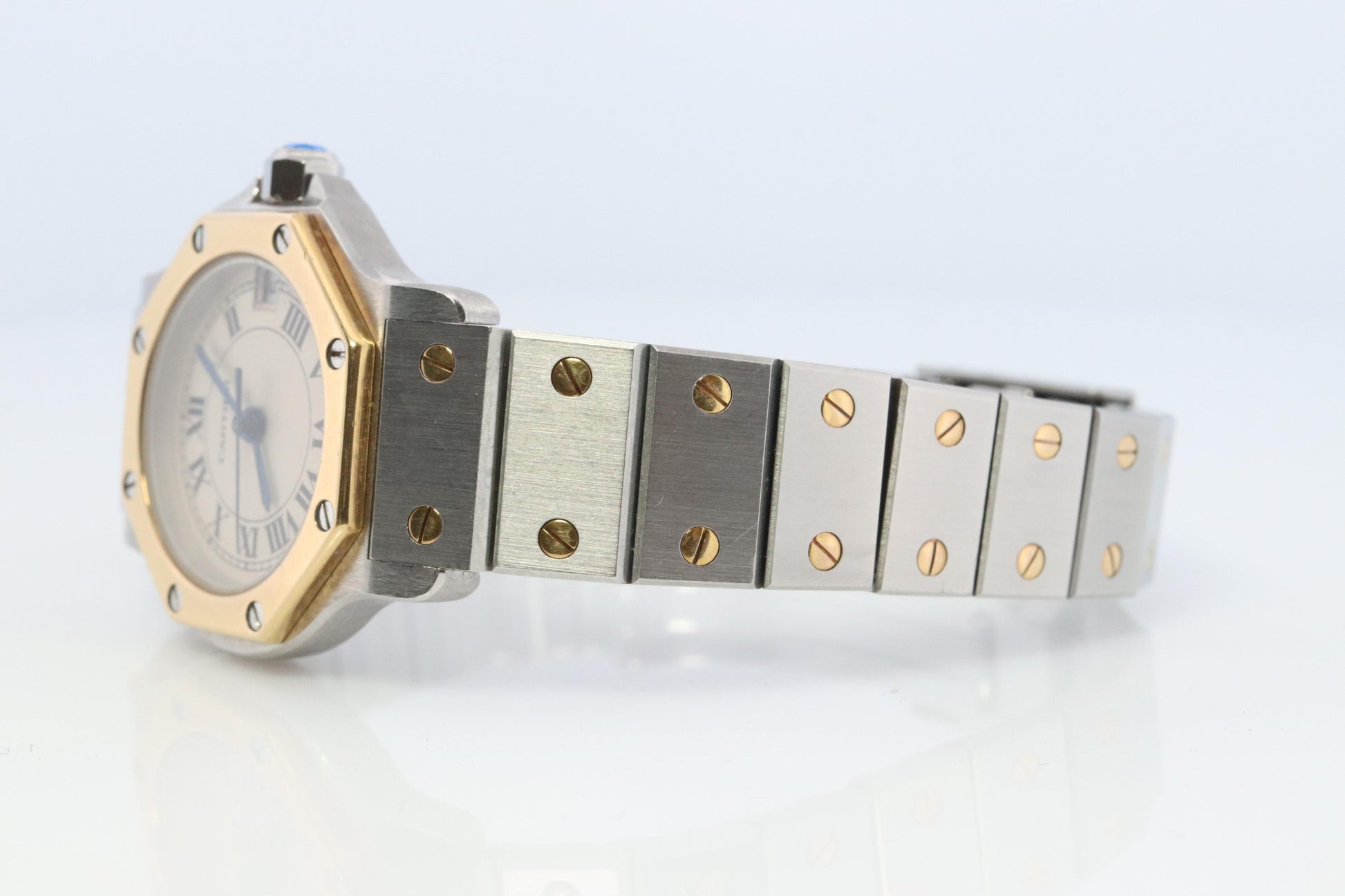Vintage Cartier Santos Watch. Santos de Cartier Octo 187903 Sterling and 18k
