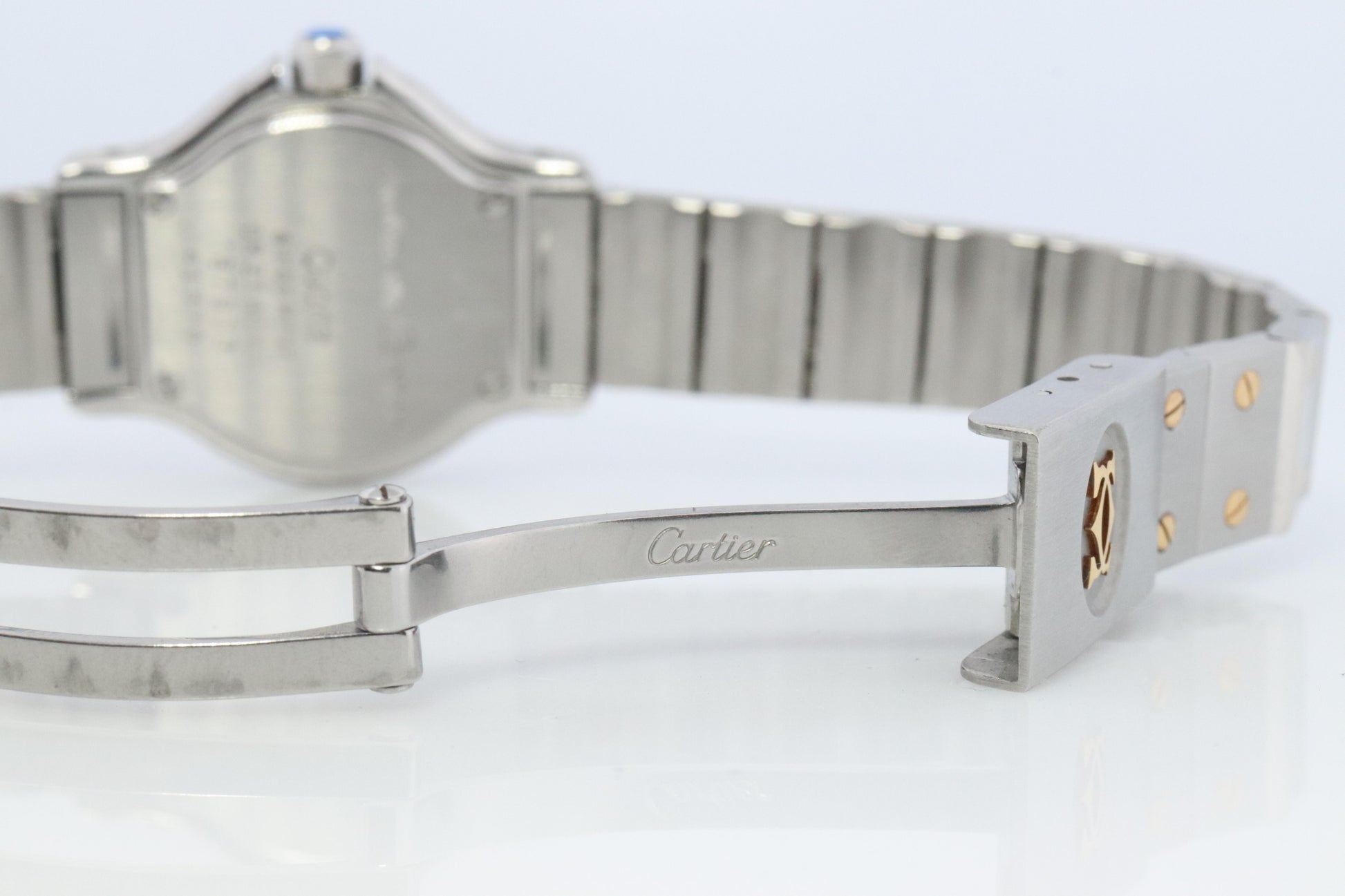 Vintage Cartier Santos Watch. Santos de Cartier Octo 187903 Sterling and 18k
