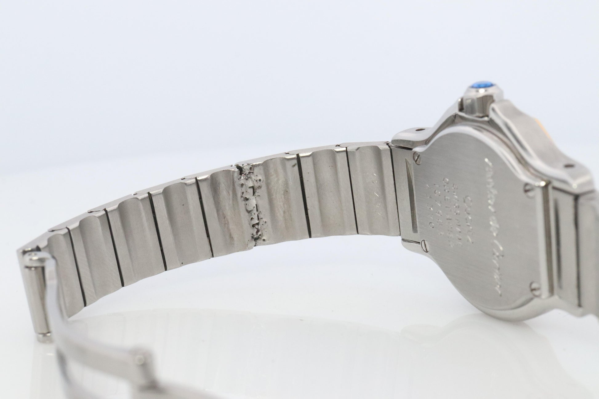 Vintage Cartier Santos Watch. Santos de Cartier Octo 187903 Sterling and 18k