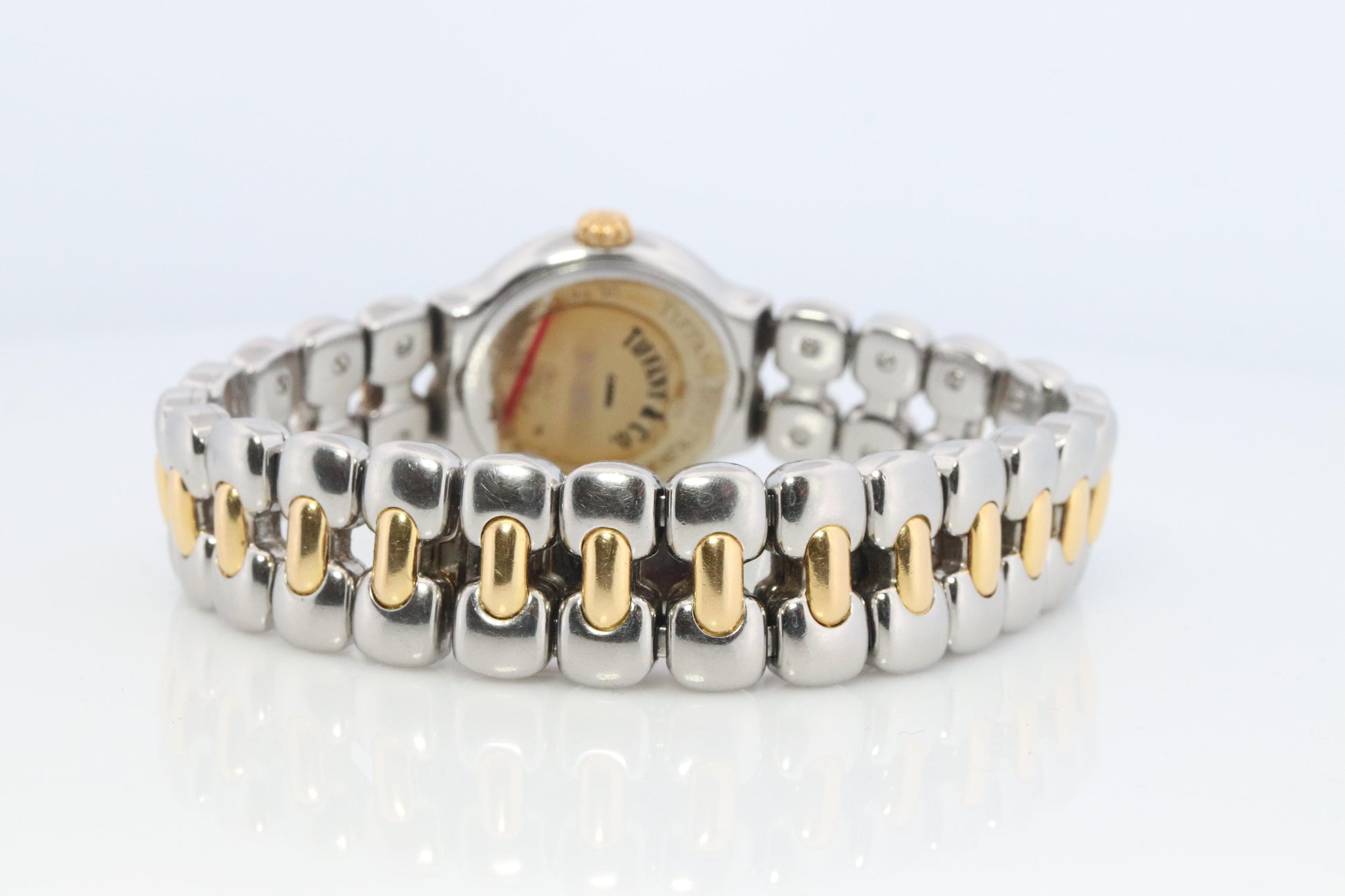 Tiffany and Co Diamond Watch. 18k Tiffany Tesoro Stainless Steel Ladies 25mm.