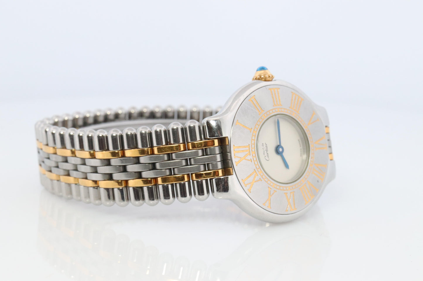 Genuine Cartier 125000P Watch. Must de Cartier 21 Stainless Steel Quartz Watch.