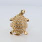 18k TURTLE ring. DIAMOND encrusted Turtle 3D Animated Seaturtle ring.