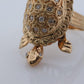 18k TURTLE ring. DIAMOND encrusted Turtle 3D Animated Seaturtle ring.