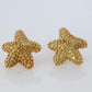 Tiffany & Co 18k Gold Star Earrings. Starfish Spiky Tiffany Stud Earrings
