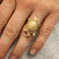 18k TURTLE ring. DIAMOND encrusted Turtle 3D Animated Seaturtle ring.