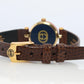 Vintage GUCCI Shelly Line Leather Watch Timepiece. 2000L Gucci Lane Blue and Red