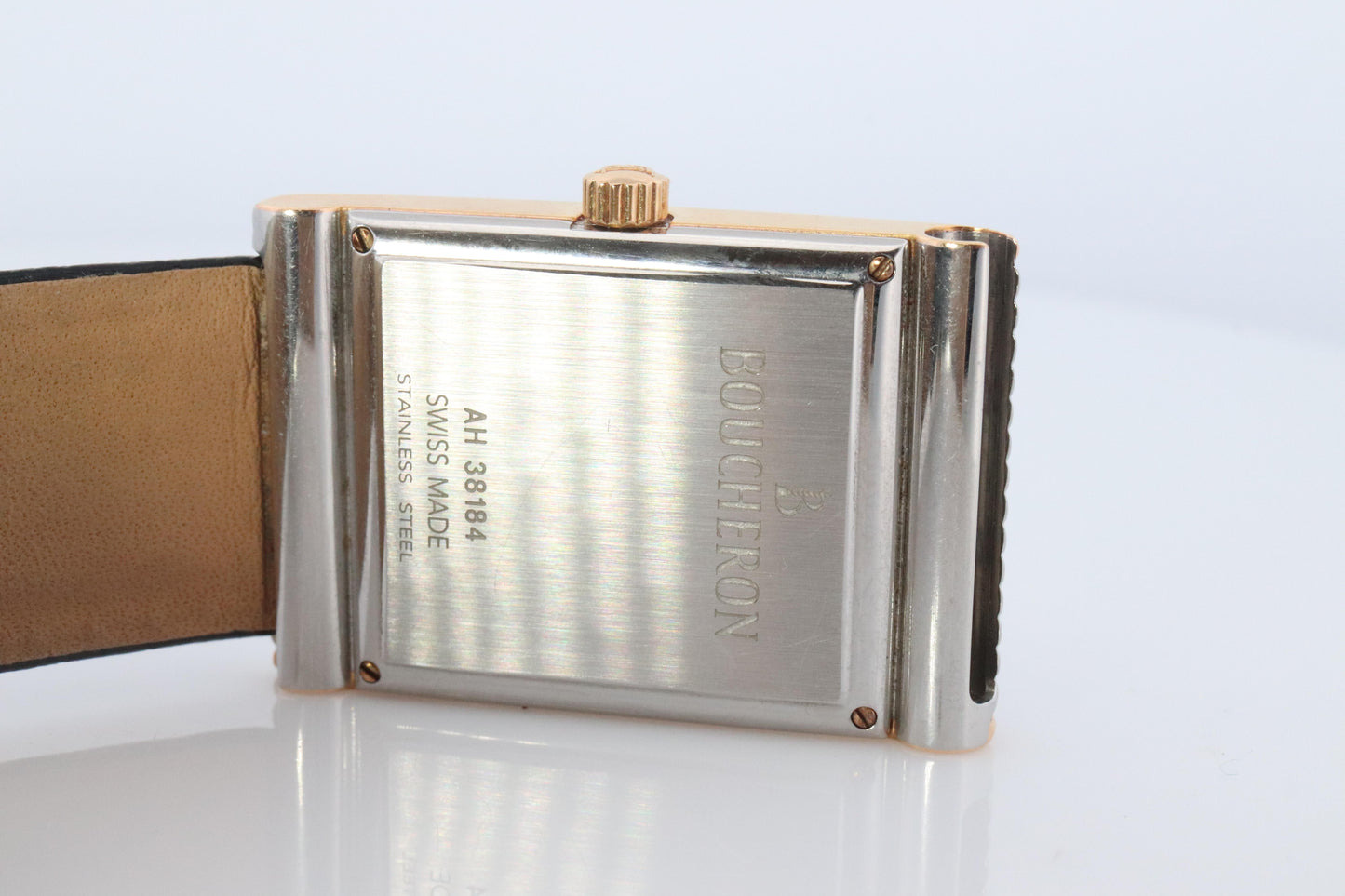 Boucheron Reflet Watch. Vintage Boucheron XL AH 38184 Stainless Steel