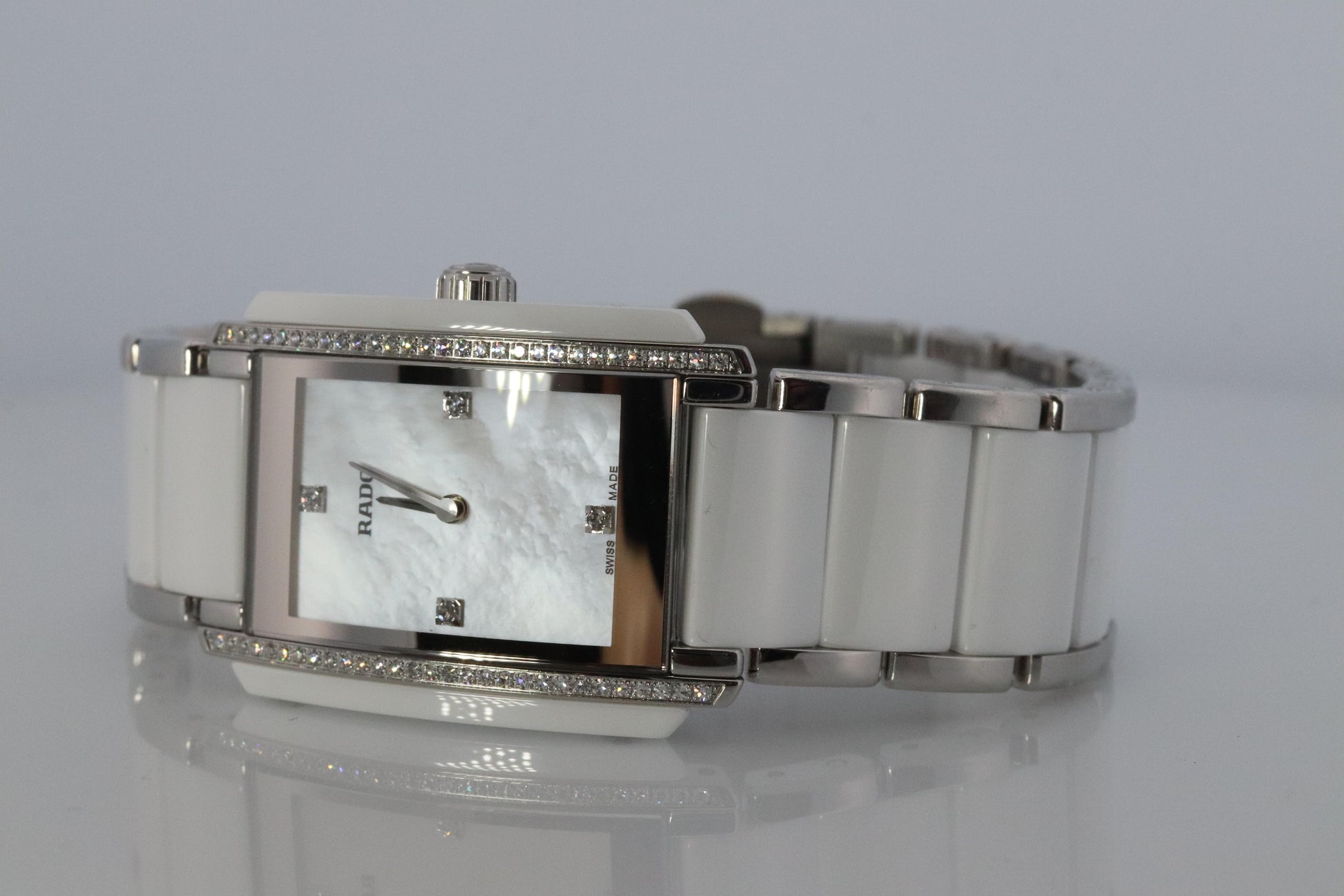 RADO Watch. Rado Ceramic Diamond Ladies. Rado Integral MOP Diamond Dial