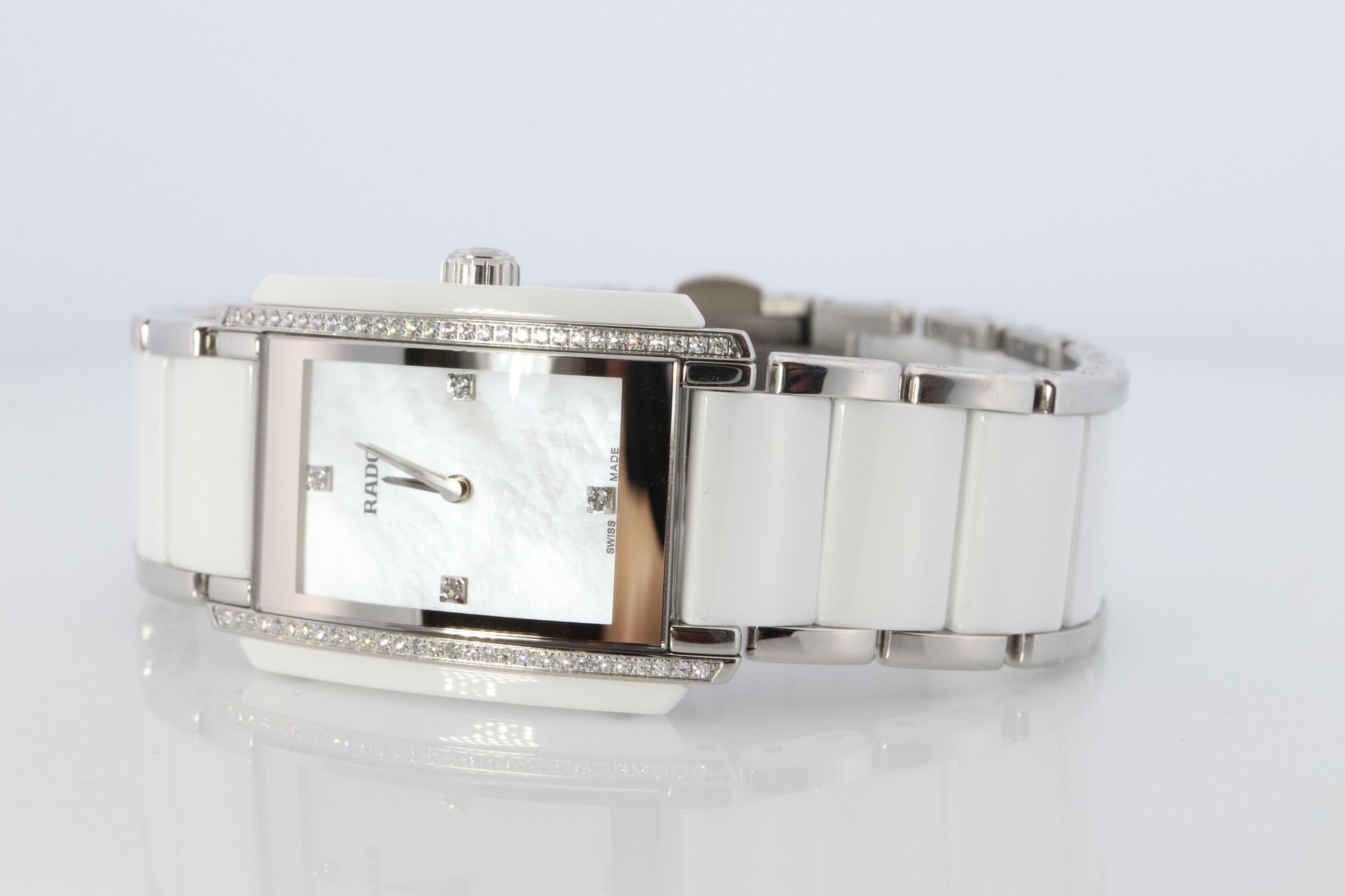 RADO Watch. Rado Ceramic Diamond Ladies. Rado Integral MOP Diamond Dial