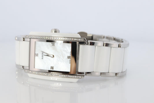 RADO Watch. Rado Ceramic Diamond Ladies. Rado Integral MOP Diamond Dial