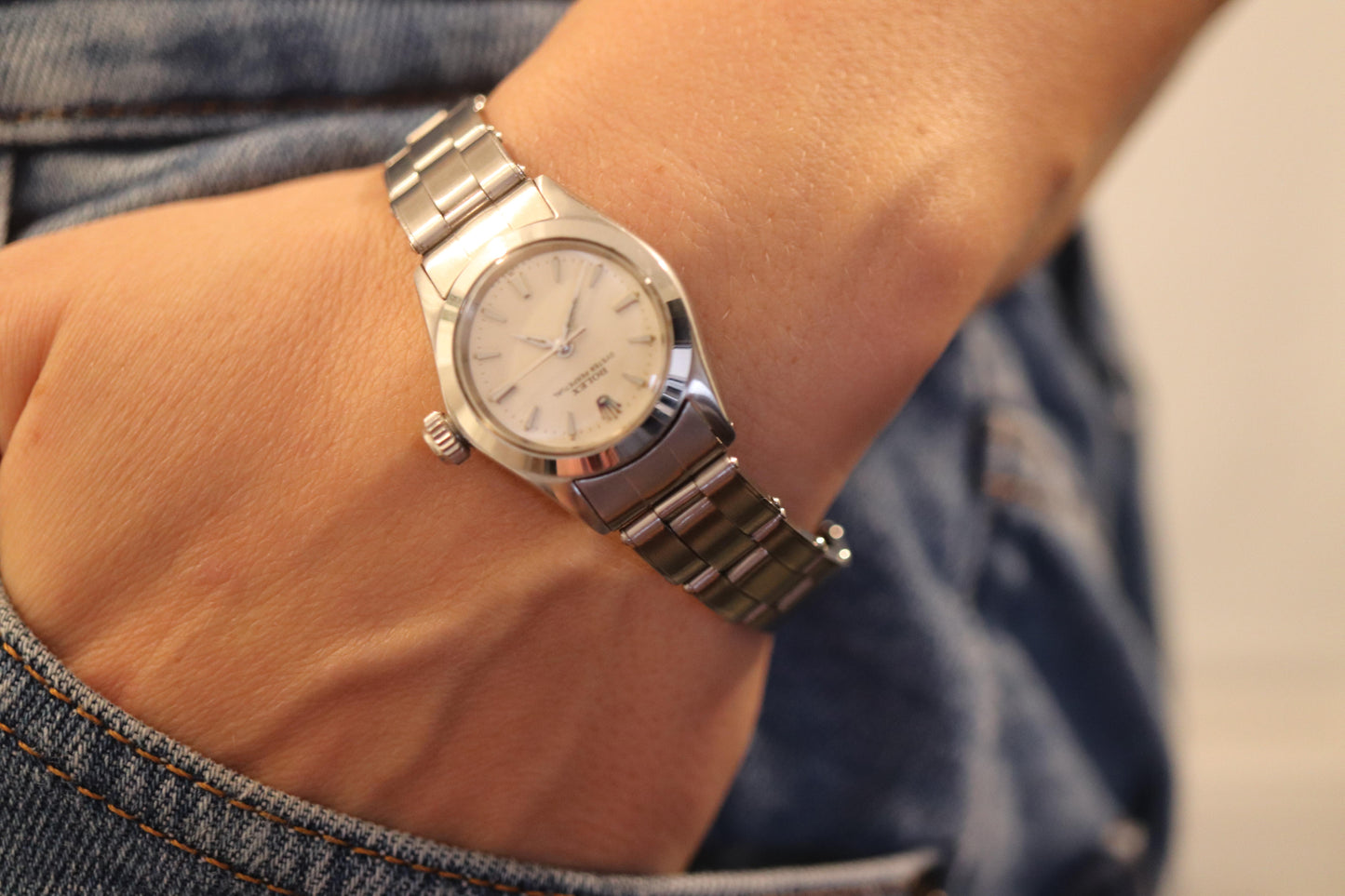 Genuine Rolex 6618 Watch. Ladies ROLEX Oyster Perpetual Automatic Wristwatch.