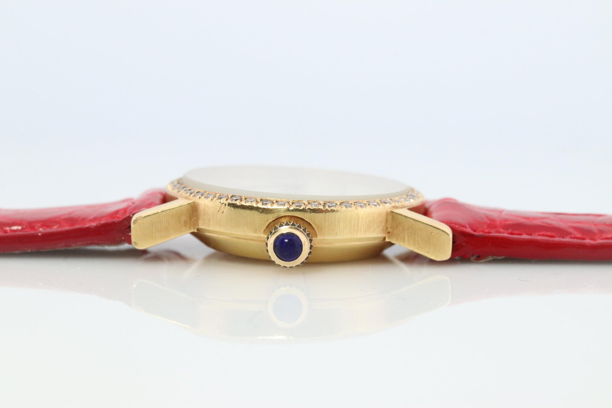 18k Cartier Diamond Watch. 18k YG Cartier x Baume Mercier Round Ladies Watch.