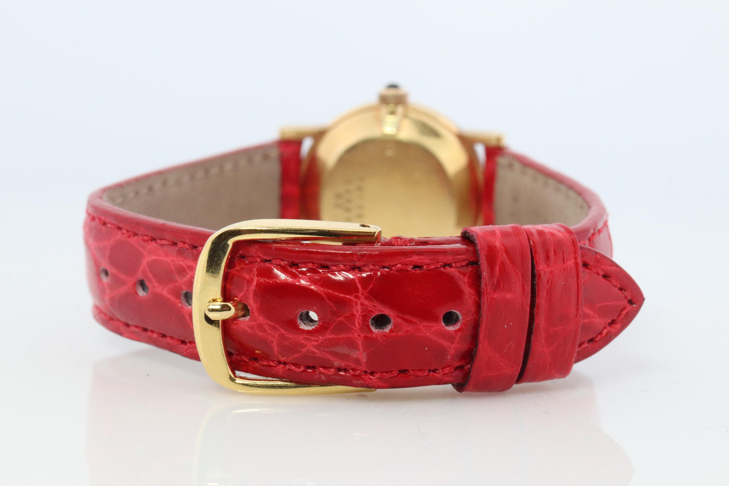 18k Cartier Diamond Watch. 18k YG Cartier x Baume Mercier Round Ladies Watch.