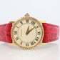 18k Cartier Diamond Watch. 18k YG Cartier x Baume Mercier Round Ladies Watch.