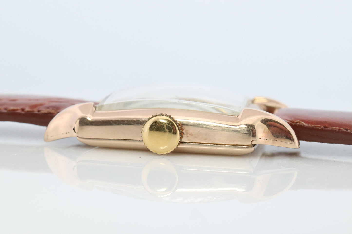 Vintage ROLEX Watch. 9k YG Rolex 4533 Square Tank Manual Wristwatch.