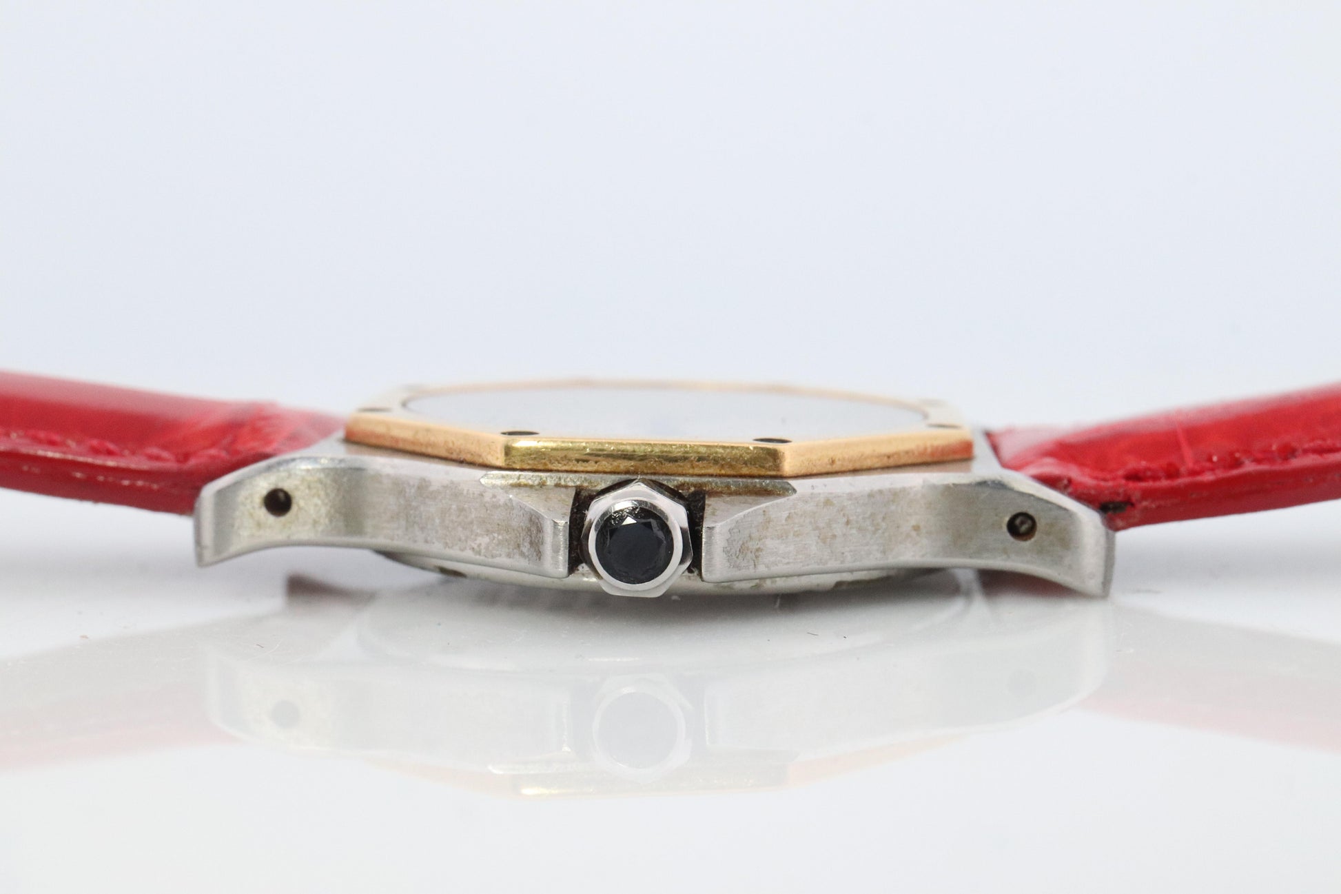 Vintage Cartier Santos Watch. Santos de Cartier Octo 187902 Sterling and 18k