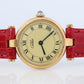 Genuine Cartier Watch. Must de Cartier Vendome Round Argent Vermeil White Face