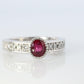 Ruby Diamond Solitaire ring. Platinum PT900 Genuine Ruby Diamond Eternity band.