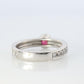 Ruby Diamond Solitaire ring. Platinum PT900 Genuine Ruby Diamond Eternity band.