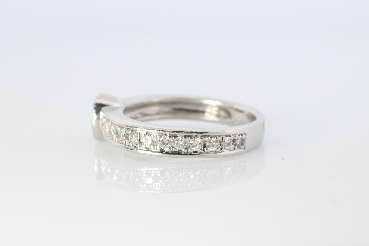 Ruby Diamond Solitaire ring. Platinum PT900 Genuine Ruby Diamond Eternity band.