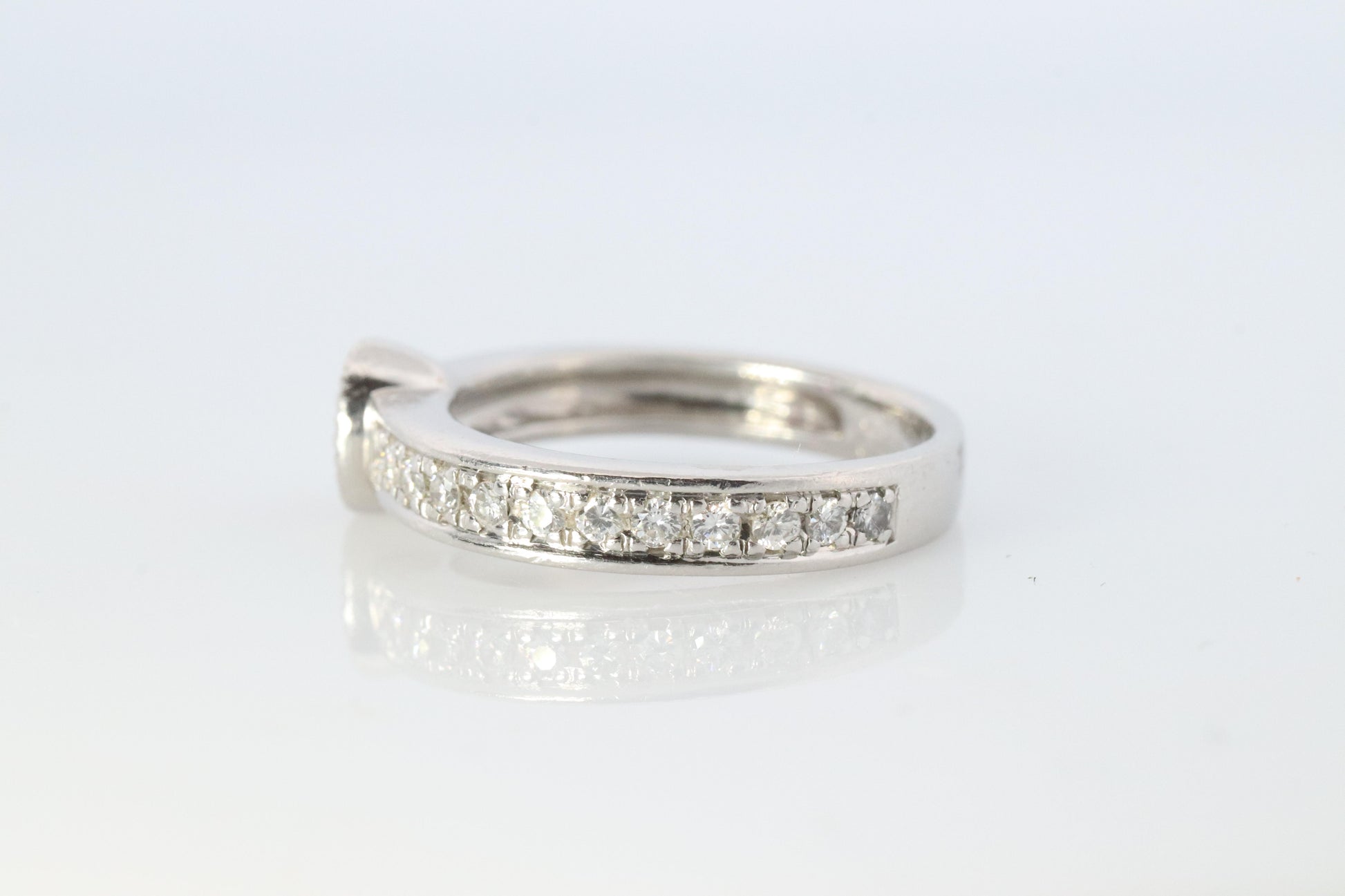 Ruby Diamond Solitaire ring. Platinum PT900 Genuine Ruby Diamond Eternity band.