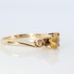 10k Round Sapphire YELLOW Sapphire ring. YELLOW SAPPHIRE solitaire ring.