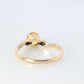 10k Round Sapphire YELLOW Sapphire ring. YELLOW SAPPHIRE solitaire ring.