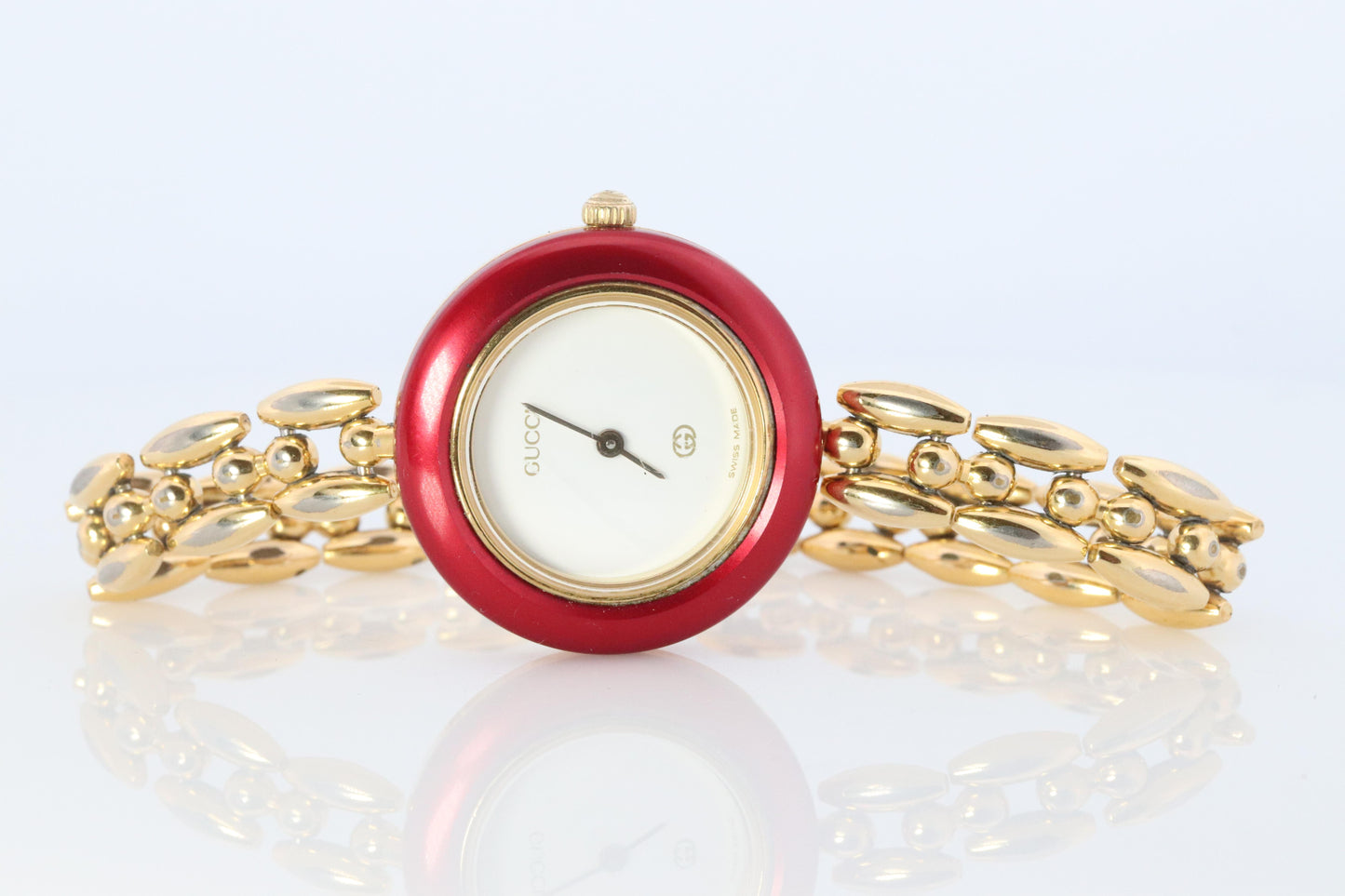 Vintage GUCCI Quartz 11/12 Watch. Gucci BEZEL Ladies Gold wristwatch