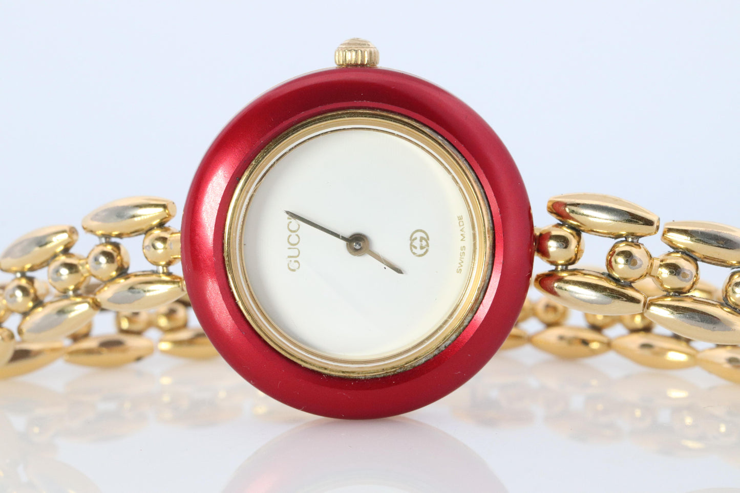 Vintage GUCCI Quartz 11/12 Watch. Gucci BEZEL Ladies Gold wristwatch
