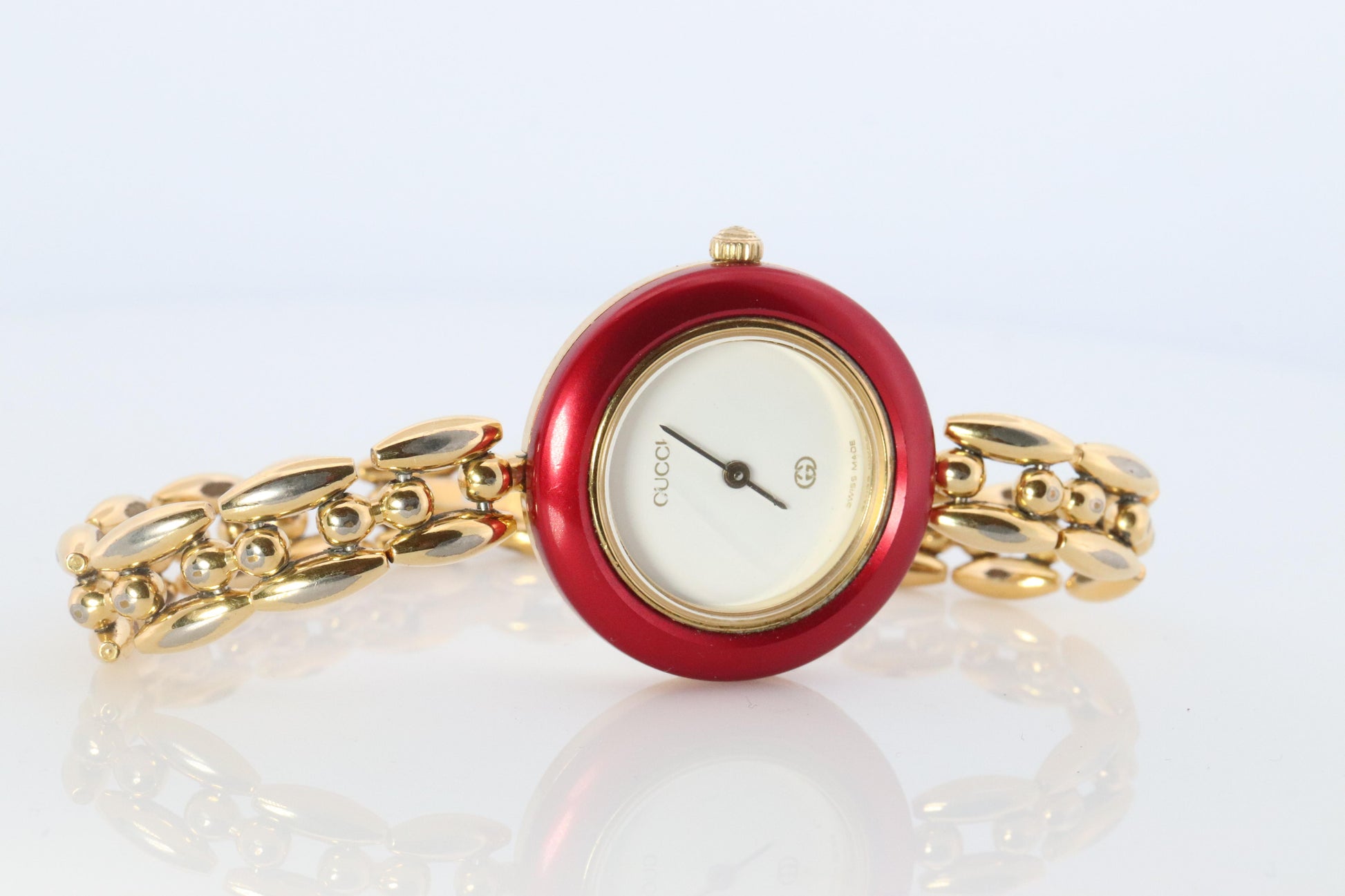 Vintage GUCCI Quartz 11/12 Watch. Gucci BEZEL Ladies Gold wristwatch