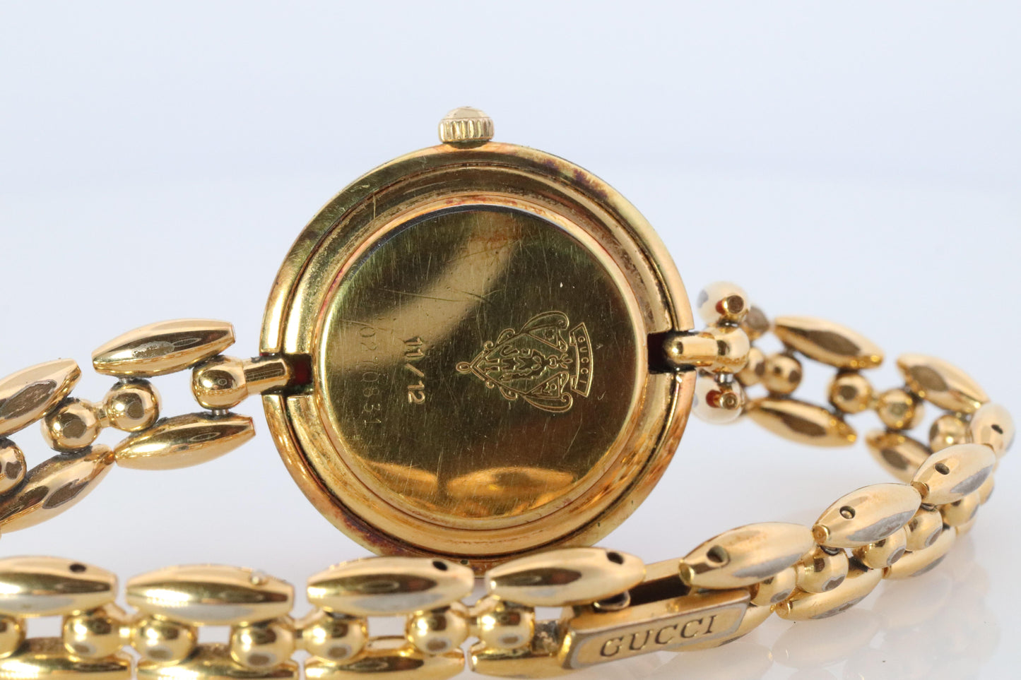 Vintage GUCCI Quartz 11/12 Watch. Gucci BEZEL Ladies Gold wristwatch