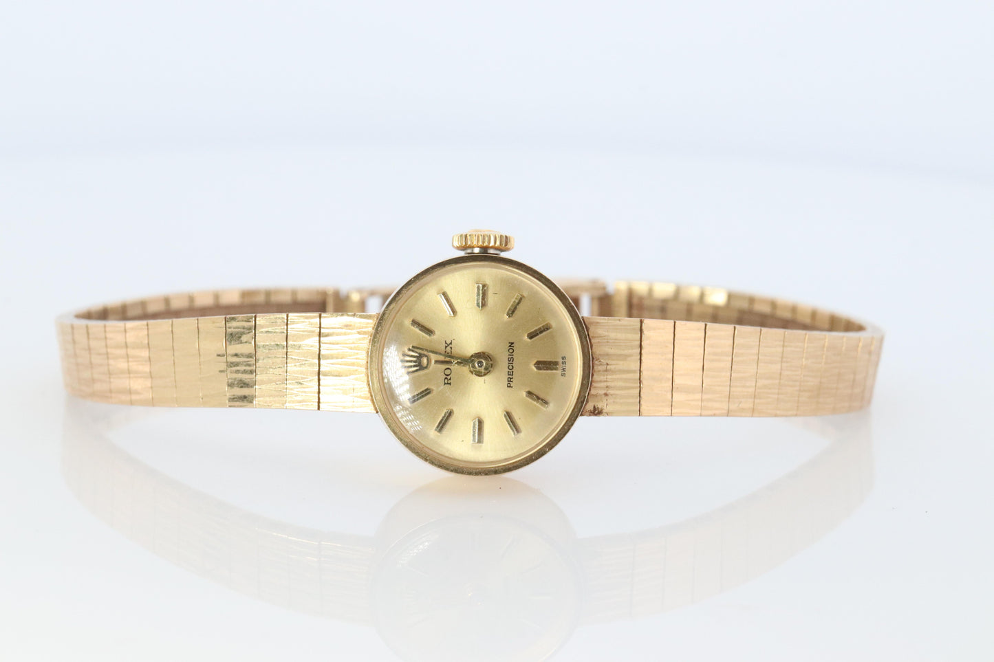 Genuine Rolex Watch. 9k YG Ladies Rolex Mechanical Windup Watch.