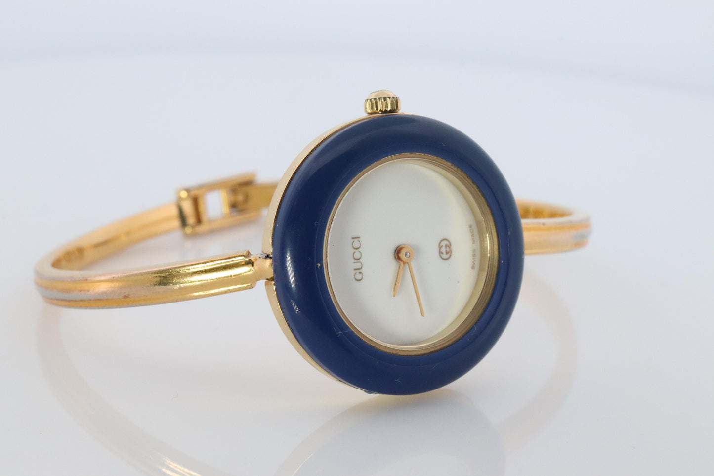 Vintage GUCCI Quartz 11/12  Watch. Gucci Ladies Bangle Interchange Bezel watch