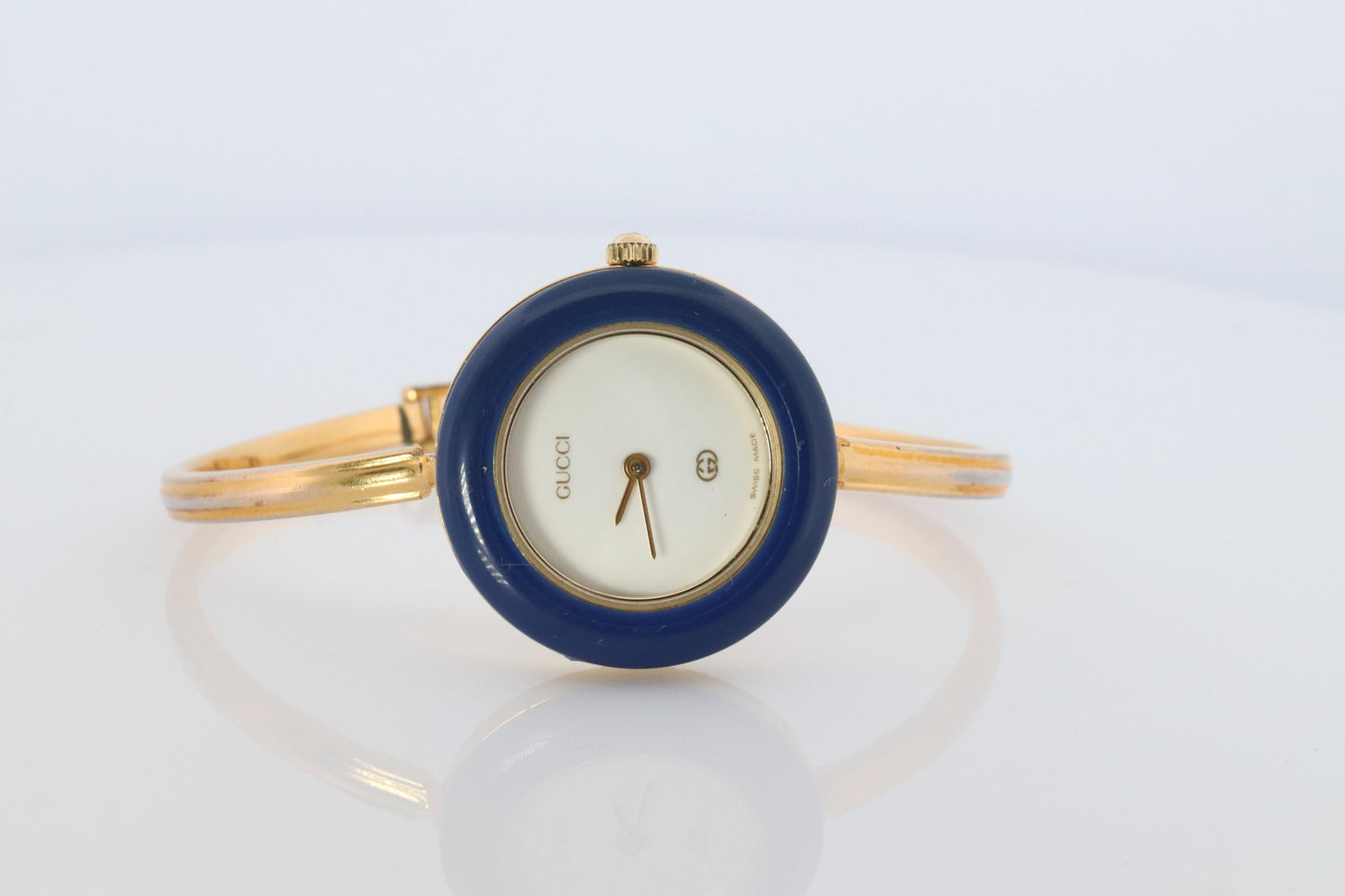 Vintage GUCCI Quartz 11/12  Watch. Gucci Ladies Bangle Interchange Bezel watch