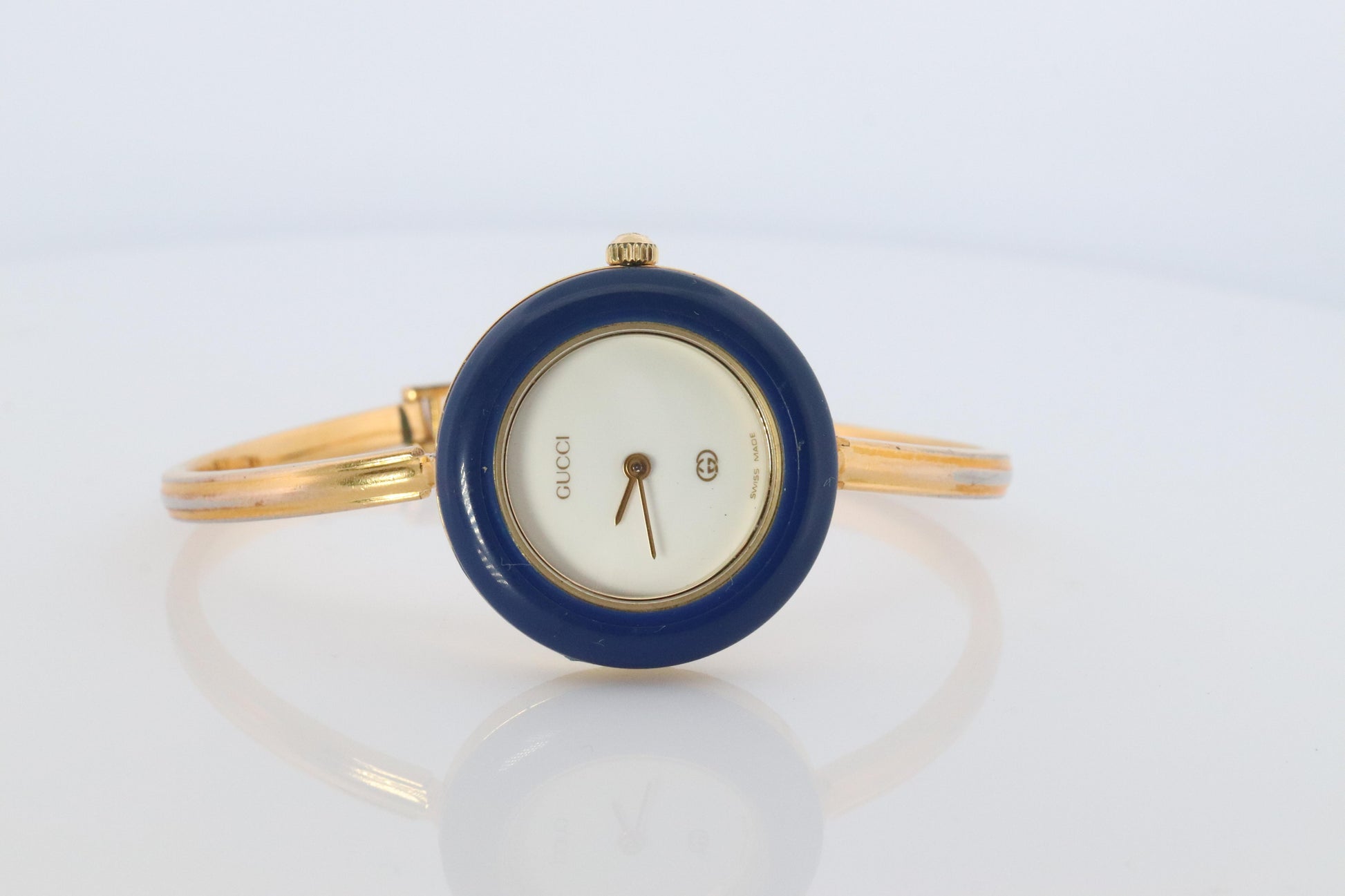 Vintage GUCCI Quartz 11/12  Watch. Gucci Ladies Bangle Interchange Bezel watch