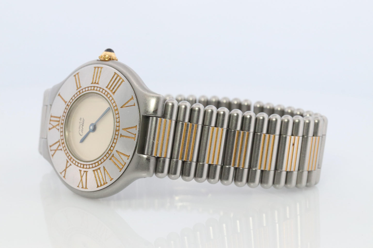 Genuine Cartier B01952 Watch. Must de Cartier 21 Stainless Steel Quartz Watch.