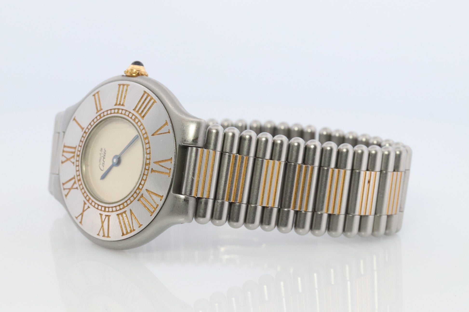 Genuine Cartier B01952 Watch. Must de Cartier 21 Stainless Steel Quartz Watch.