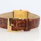 Vintage 18k Gucci Tank Watch. 18k Yellow Gold Gucci 710L Wrist Watch.
